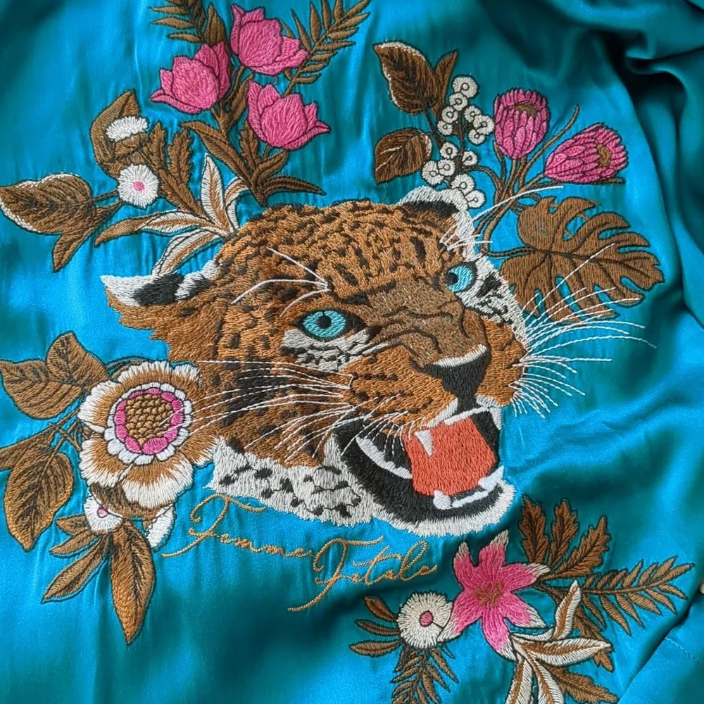 Spell Emerald Tiger Kimono NWT M/L